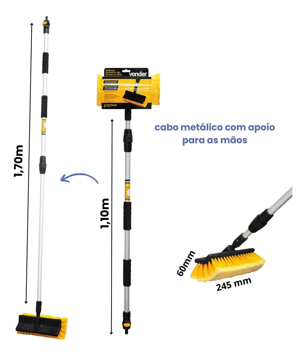 Vassoura Vonder Engate Rápido 1.7 Metros